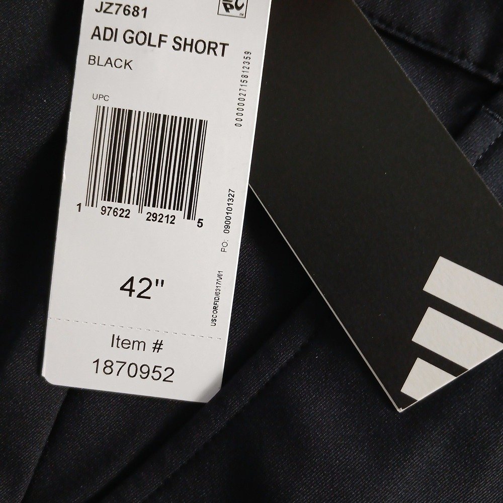 Adidas Mens Golf Shorts Black 3-Stripe Performance Size 42 NEW - Picture 9 of 10